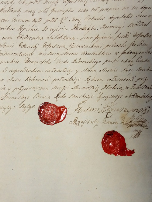 Biblioteka Uniwersytecka w Toruniu, Dok. 174, Akta prawno-majątkowe rodzin Kruszyńskich i Sczanieckich, XVII-XIX w.